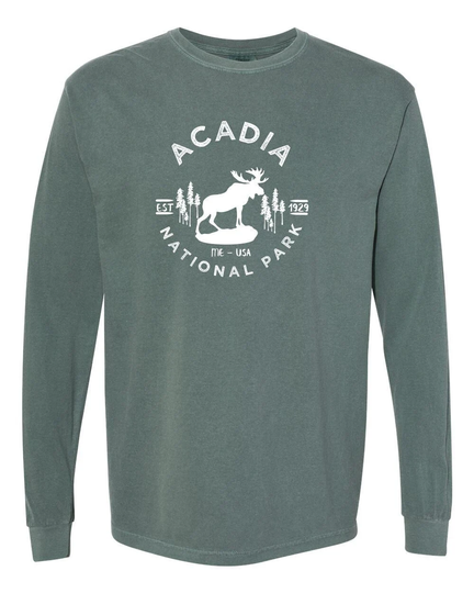 Acadia National Park Comfort Colors Long Sleeve T Shirt