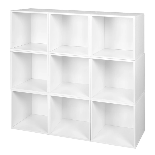 Noble Connect Storage Set - 9 Cubes- White Wood Grain