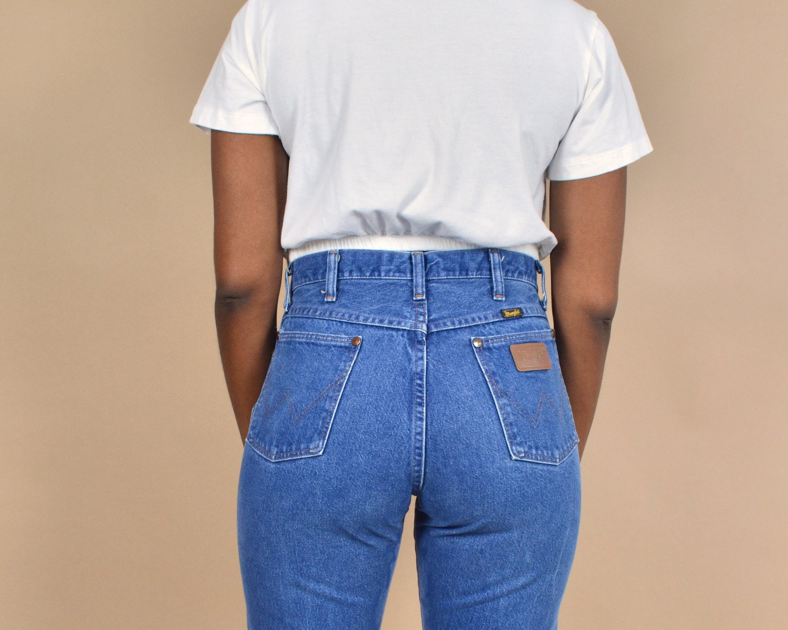 Wrangler Size 29 Dark Wash Vintage Denim Jeans