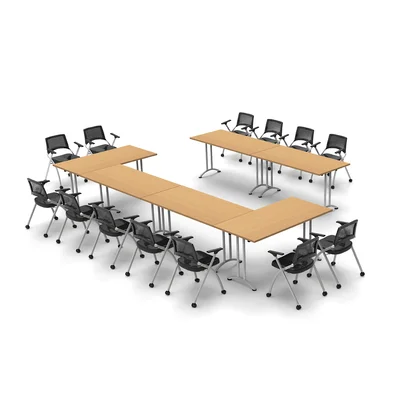 13 Person Conference Meeting Tables with 13 Chairs Complete Set