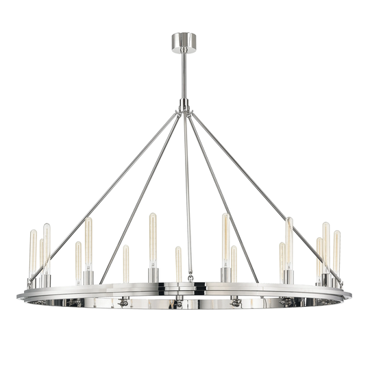 Hudson Valley Chambers 15-light Polished Nickel Pendant
