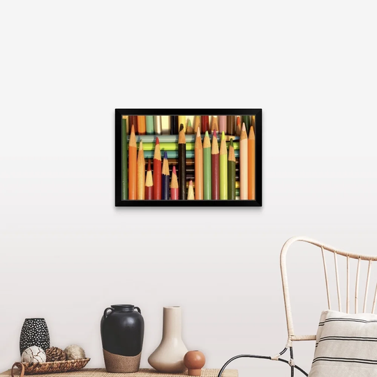 "Colored pencils" Black Framed Print