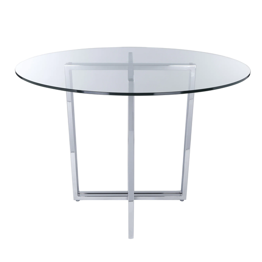 Legend 36" Round Dining Table with Chromed Steel Base