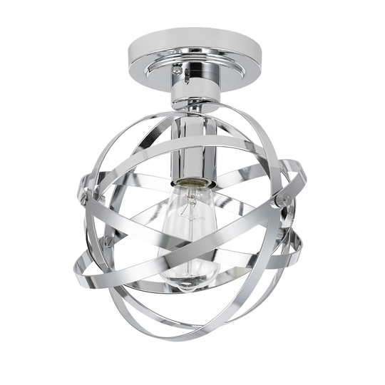 Catalina Lighting 1-Light Colton Semi-Flushmount - Silver