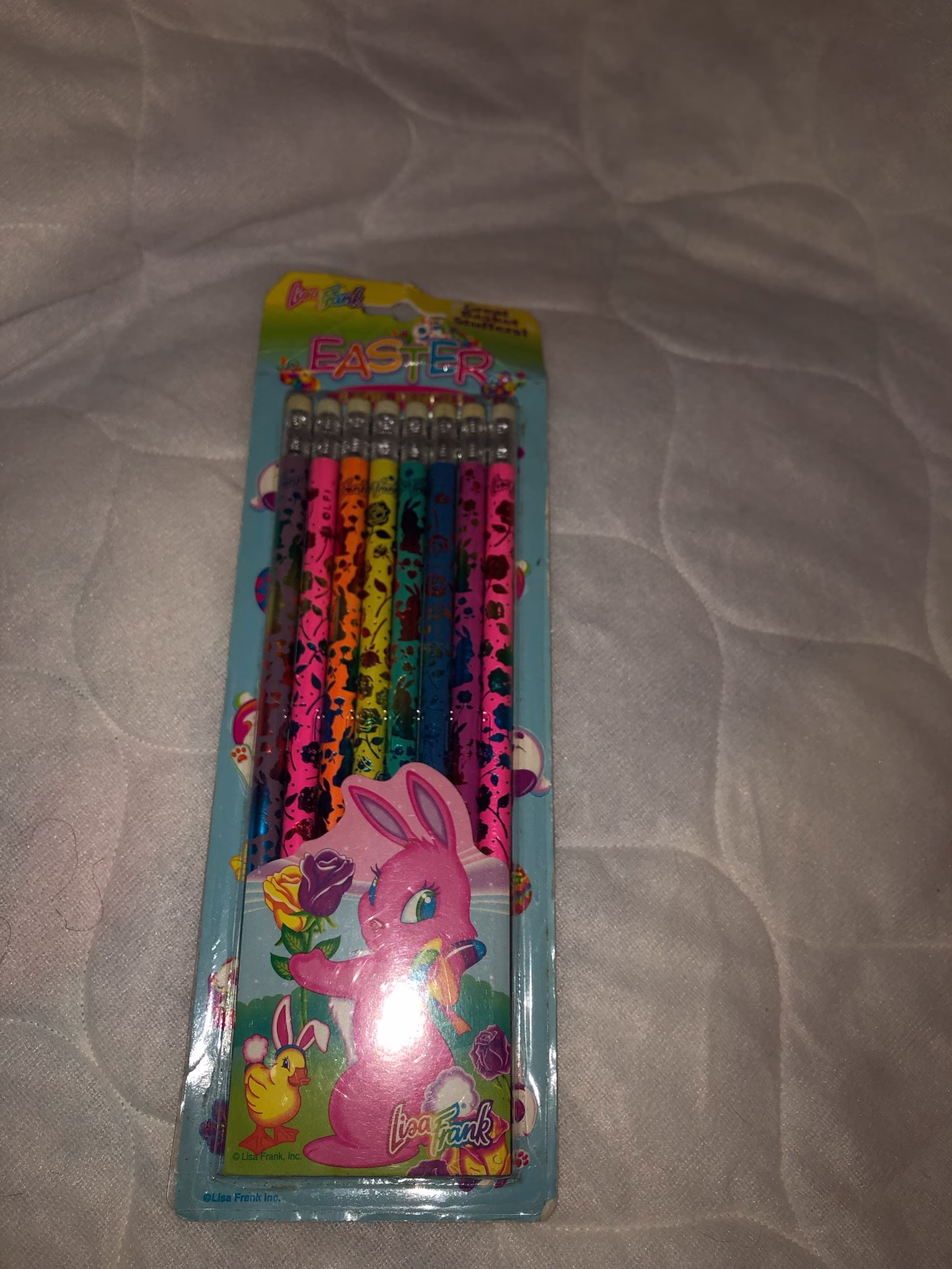 Vintage Lisa Frank Pencil Lot Easter With Bunnies Halloween Nip