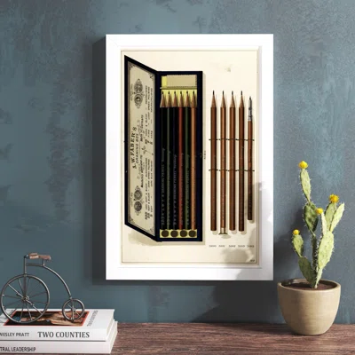 Education and Office Pencil Set School Essentials - Picture Frame Graphic Art