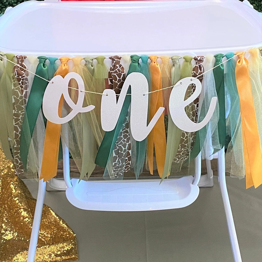 Safari Wild One Theme High Chair Birthday Banner, Year Jungle Party Tutu Skirt, Smash Cake 1st Photo Backdrop, Banner