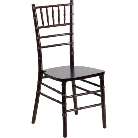 Offex OFX-249762-FF Lightweight Elegant Walnut Wood Chiavari Chair - 15.75''W x 18''D x 36.25''H