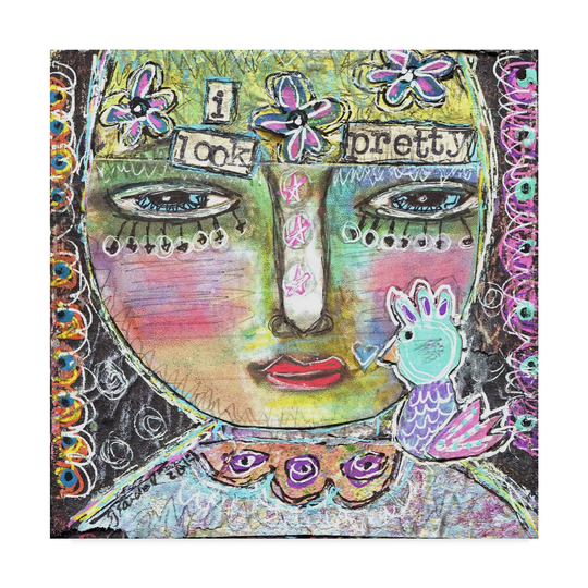 Funked Up Art 'I Look Pretty' Canvas Art - Multi-color