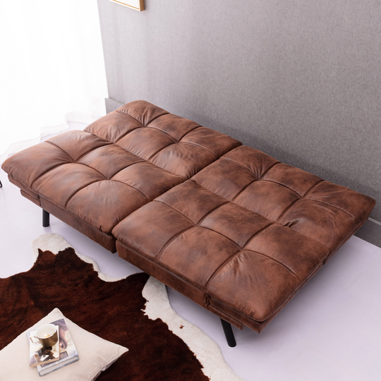 Convertible Memory Foam Futon Couch Bed, Folding Sleeper Sofa
