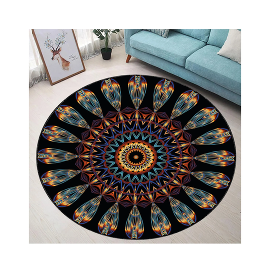 Colorful Mandala Rug, Mandala, Round Pattern Round, Popular Themed Living Room, Home Decor, Gift For Her Rugs