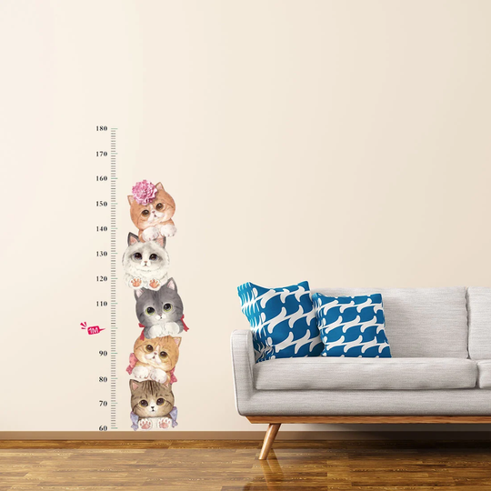 Cat Pattern Wall Stickers Removable Art Decals for Living Room Bedroom - Colorful
