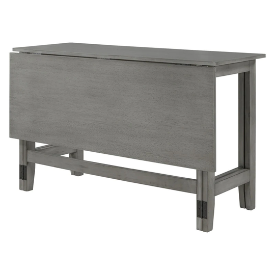 Farmhouse Wood Extendable Dining Table with Drop Leaf