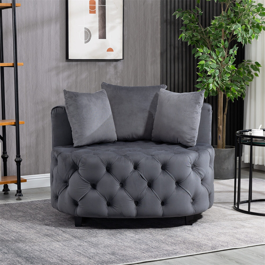 Accent Chair Classical Barrel Chair for Living Room Leisure Chair