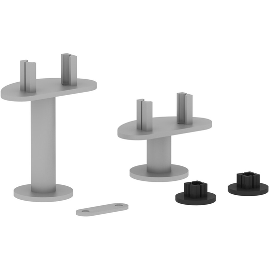 Lorell L Connector Set, f/Adaptable Panels, 2 Sizes, 3/ST, Multi