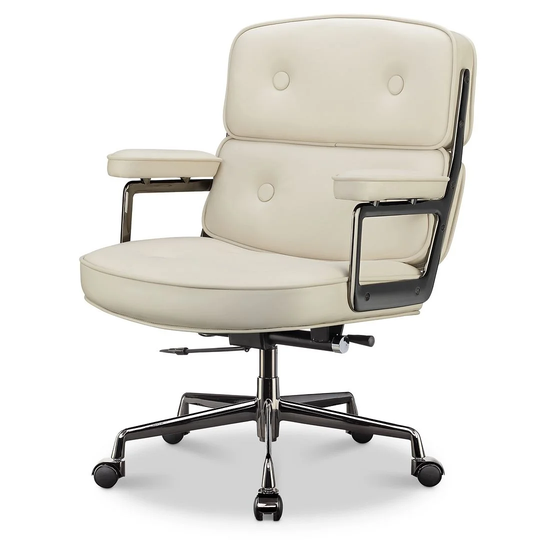 Momei Chrome Aluminum Frame Office Chair with Nylon Wheels