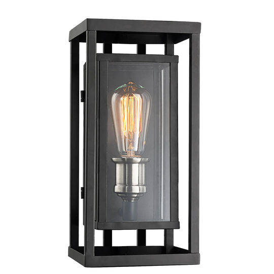 Trans Globe Showcase 1 Light Outdoor Flush Mount in Black