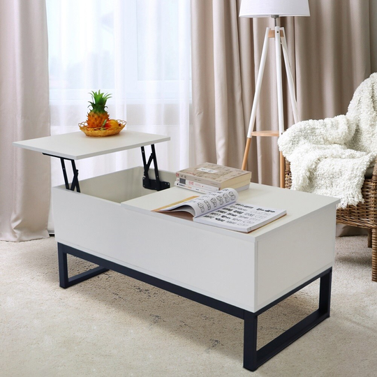 Liftable Coffee Table with Big Storage Space, Computer Table