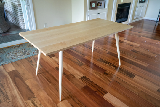Maple Dining Table with Wood Legs, With Mccobb Mcm Table, Wooden Lightwood Dine