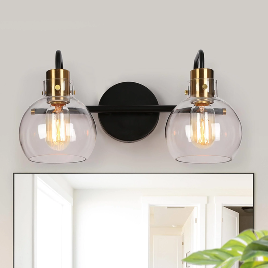 Black Gold Modern Light Fixture 2/3/4-Light Bathroom Vanity Lights Over Mirror