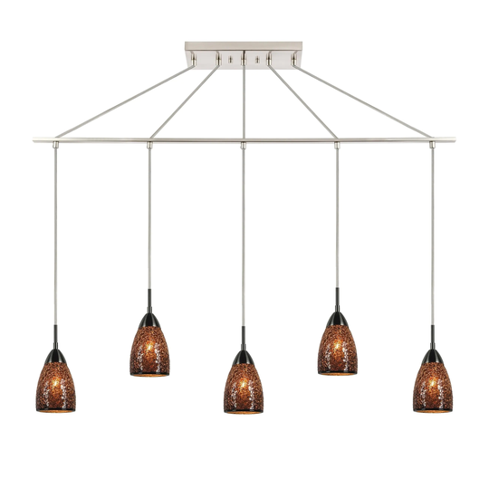 Woodbridge Lighting 13229STN-M20 Venezia 5-light Linear Pendant