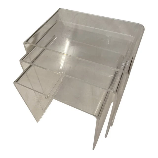 1960S Postmodern Lucite Nesting Tables - 3 Pieces