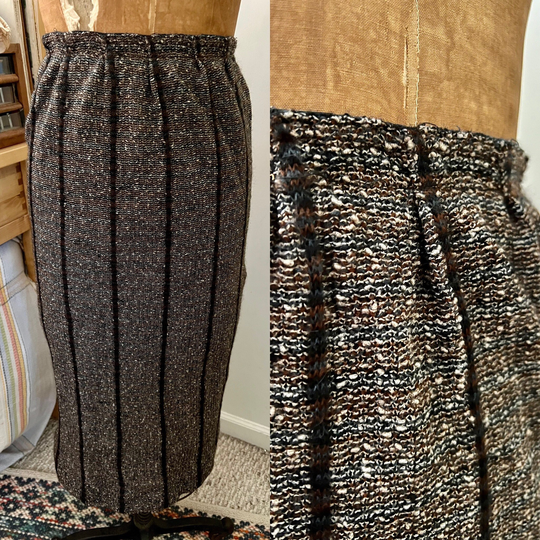 80S Vintage Textured Missoni Knit Pencil Skirt Sz M/L 44