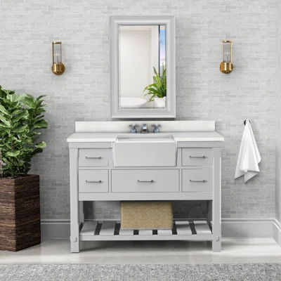 Austin 48" Solid Wood Bathroom Vanity with Durable Quartz Top