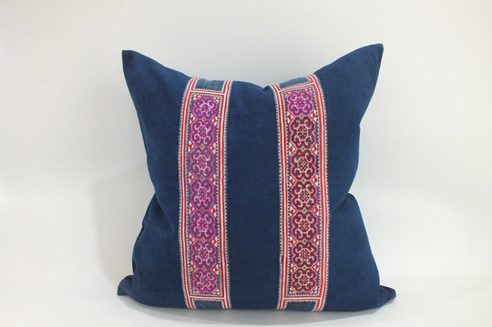 Blue Pillow Case Ethnic Sofa Cushion Cover Vintage Batik Indigo Textile Decorative Throw Textiles Beanbags & Ottoman Cushions
