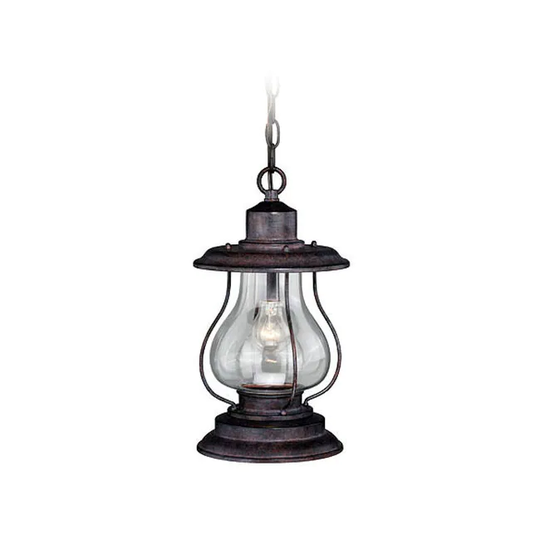 Vaxcel Lighting Dockside 1 Light Mini Pendant with Clear Glass Shade