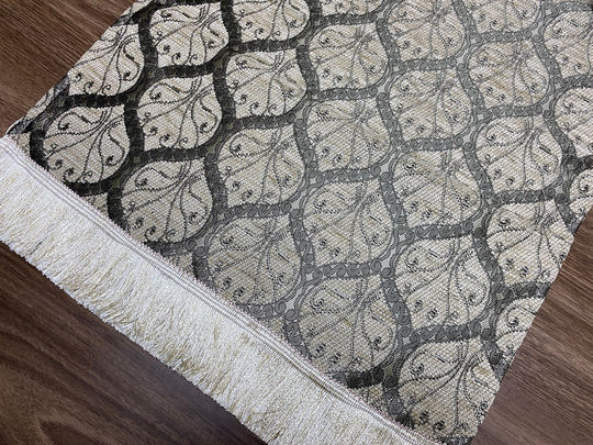 Cream Peacock Tail Pattern Turkish Table Runner, Short Boho Wedding Decor, Farmhouse Rustic Bridal Shower Rnr431