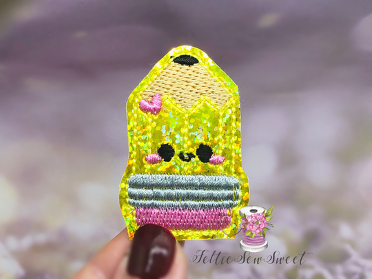 Glitter Pencil Felties, School Set Of 3