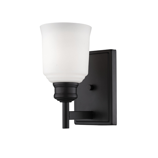 Millennium Lighting Burbank 1 Light Wall Sconce in Matte Black