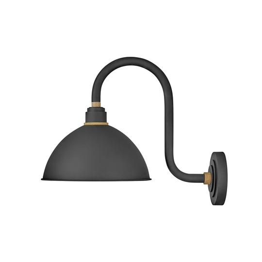 Hinkley Foundry 1-Light Outdoor Wall Mount Lantern in Textured Black
