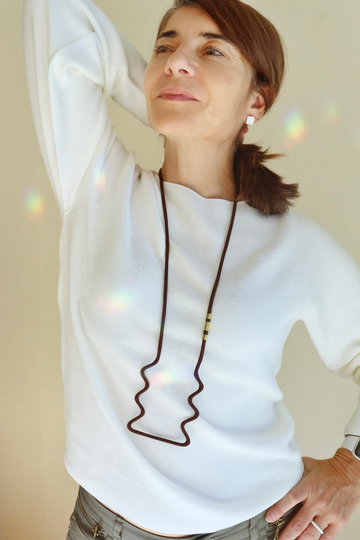 Linea 9 Necklace Modern Neon Color Contemporary Geometric Statement Mid-Century Futuristic Futurisnow