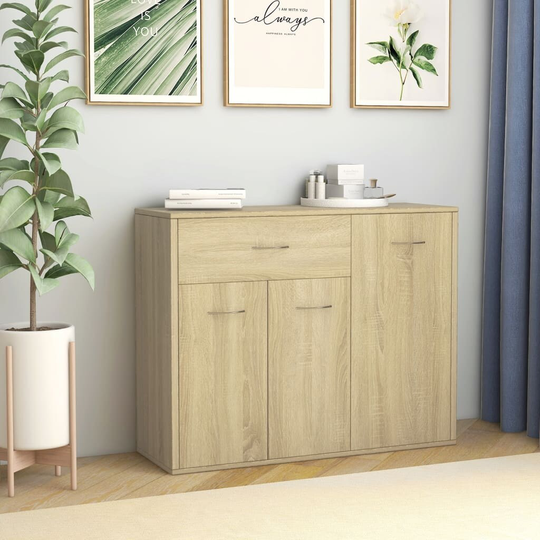 Sideboard Sonoma Oak 34.7"x11.8"x27.6" Chipboard