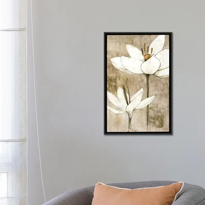 Pencil Floral I Graphic Art Print on Canvas