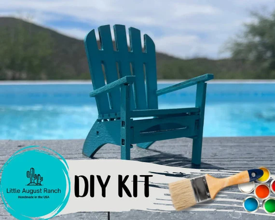 Diy Miniature Adirondack Chairs - Wood Kit- Finish Yourself Mini Beach Chair Fairy Garden