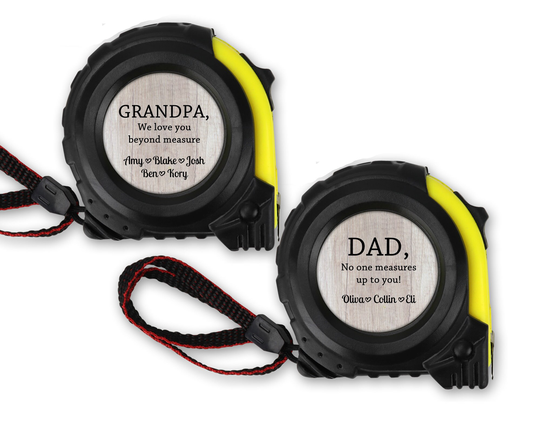 Fathers Day Tape Measure, Dad Grandpa No One Measures Up To You, Loved Beyond Measure