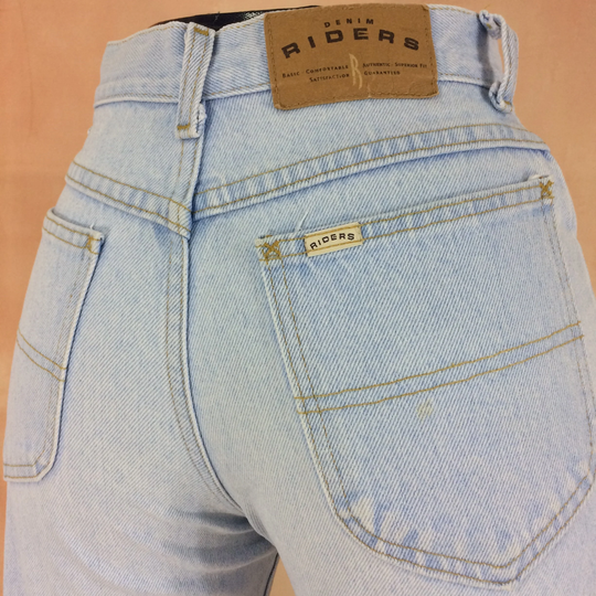 Size 25 Vintage Denim Riders Jeans High Waisted Y2K's Tiny Small Waist Western Petite Classic Mom Made in Usa