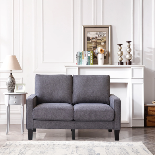 Modern Living Room Furniture Sofa in Fabric and Sponge Upholstered with Removable Cushion Cover