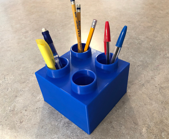 3D Printed Building Block Pencil & Pen Holder