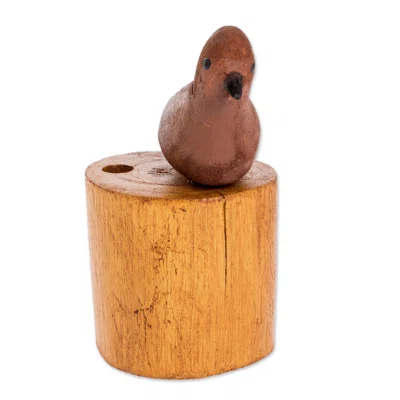 Handmade Thrush Pen Holder