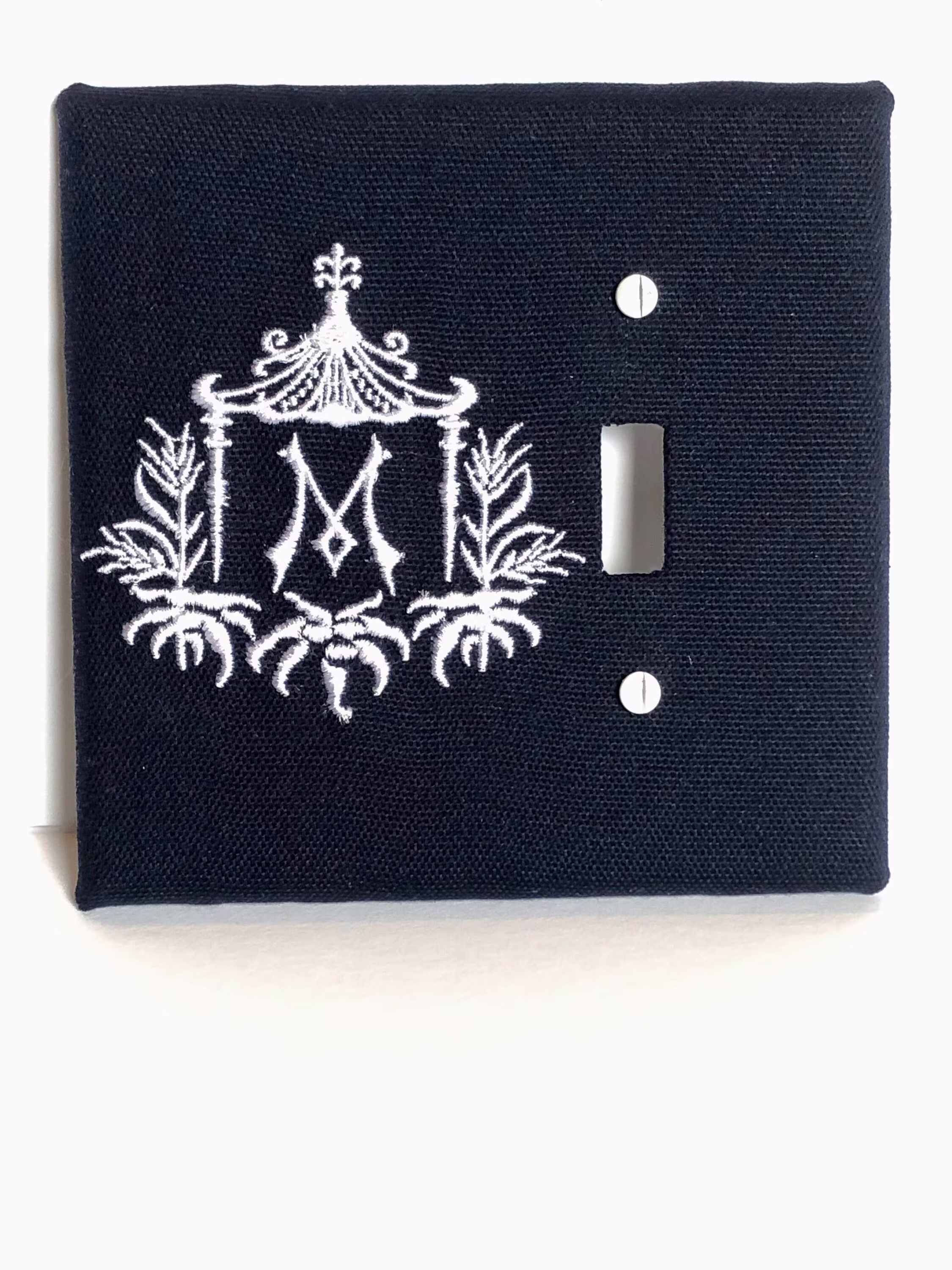 Pagoda Frame Monogrammed Light Switch Cover Plate Switchplate | Your Choice For Monogram Color