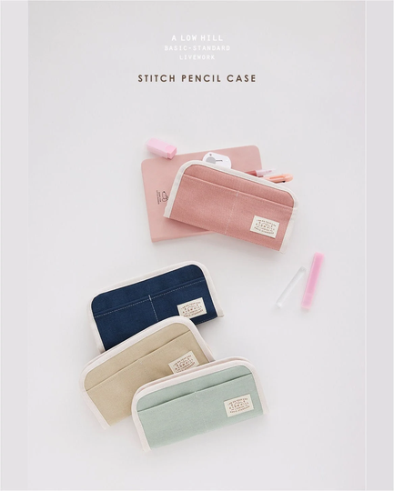 stitch Pencil Case [4Colors]/ Pen Case/Pencil Pouch Zipper Bag Makeup School Supplies