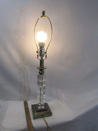 Vintage Table Clear Cube Lamp