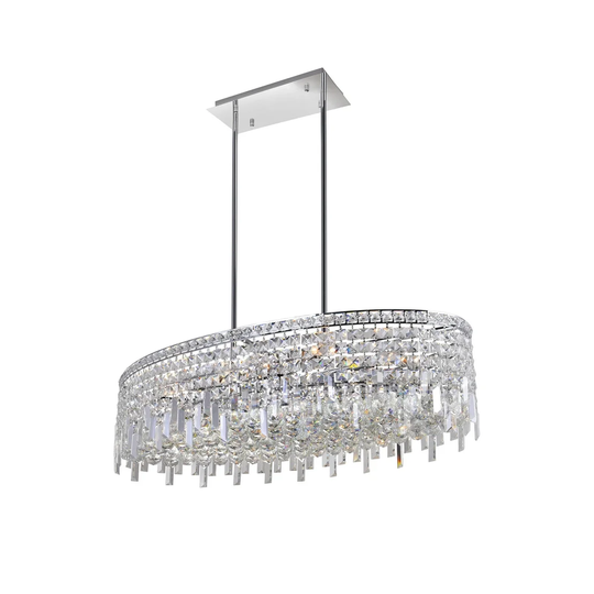 Giuseppe Lighting 8031P36CO Ten Light Chandelier Colosseum Chrome - Exact Size