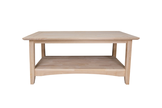 Bingltd - Burg 39" Coffee Table Unfinished | Tc1801-Rw-Unf