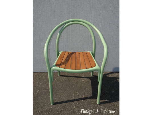 Lime Pedrali Soul Chair With Teak Slats Made in Italy