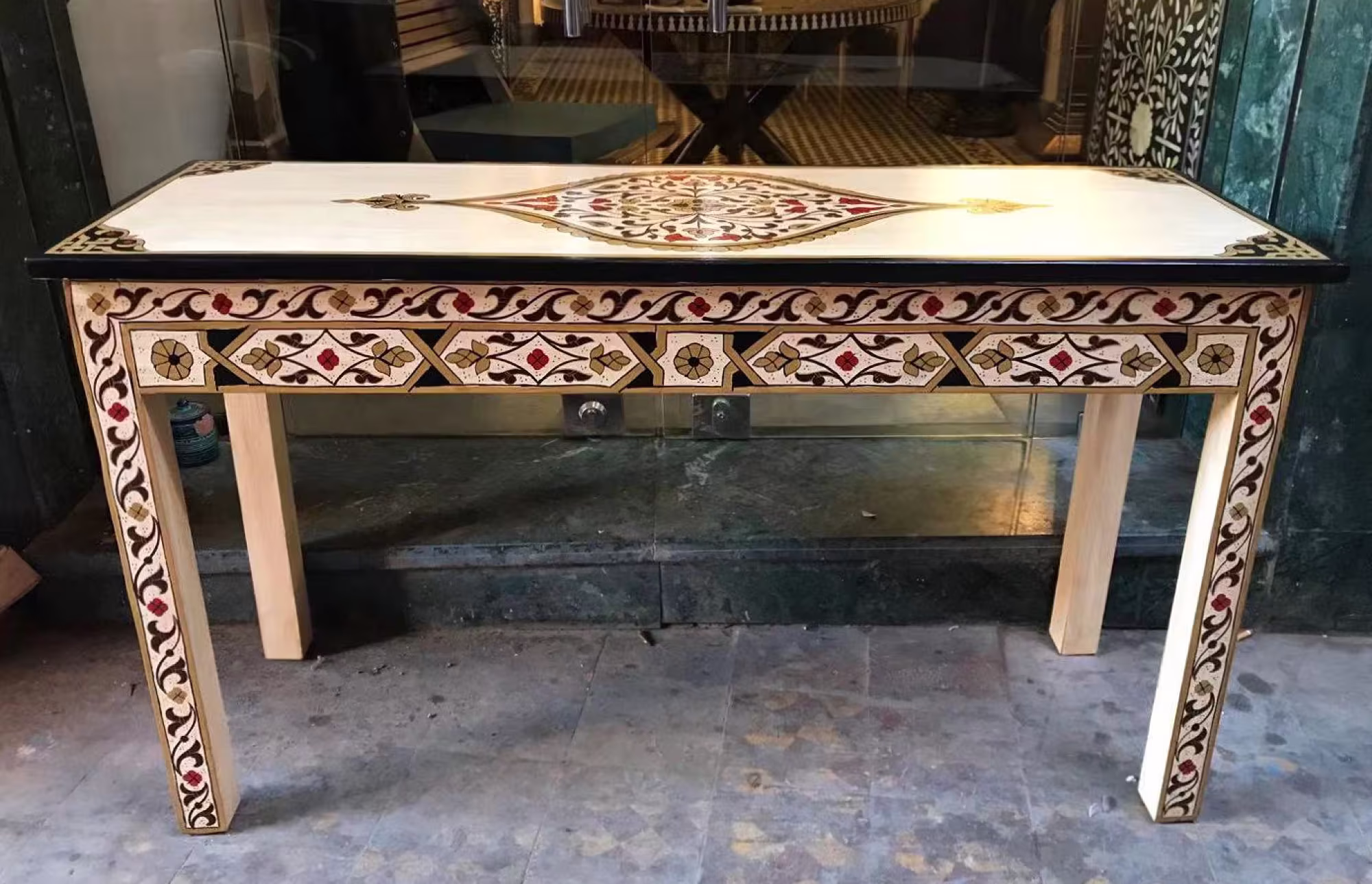 Large Bar Table/ Painted Table, Floating Balcony Console Entryway Home Furniture, Entry Table